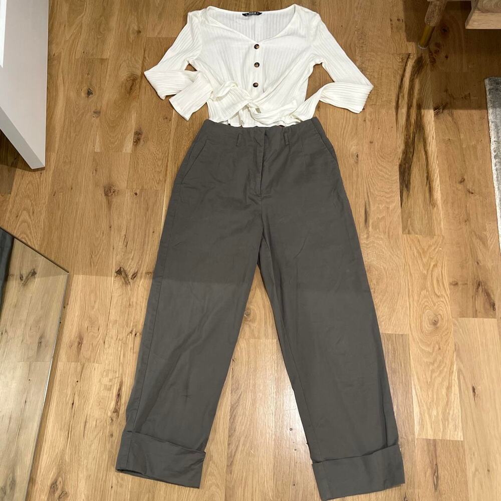 Dynamite Trousers & Tie Front Top